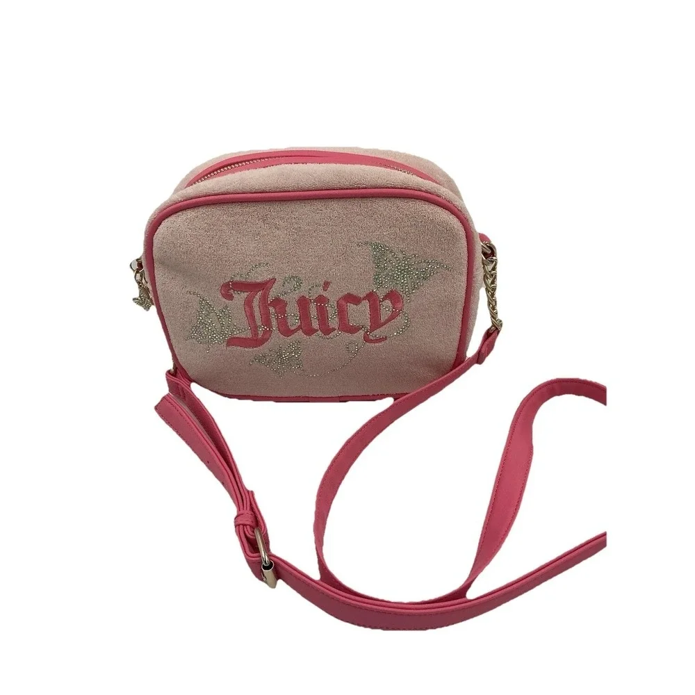 Juicy Couture Wingin It Crossbody Camera Bag Butterfly Design Pink Diamond NWT
